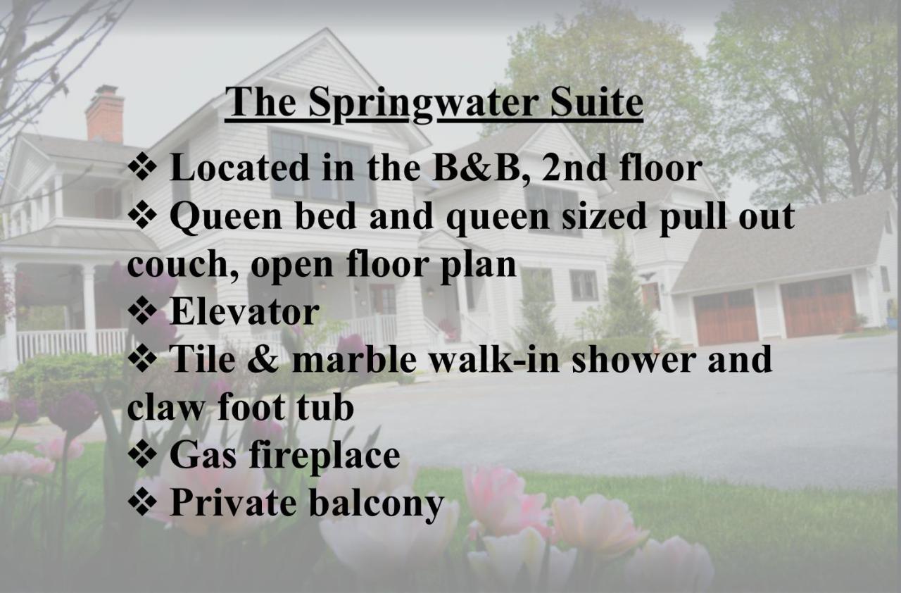 The Springwater Bed And Breakfast Saratoga Springs Eksteriør bilde